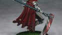 Warhammer Age of Sigmar Shovel Knight conversions - Juan Hidalgo's converted Spectre Knight, painted ethereal silver and wearing a red cape, made from Stormcast Eternals parts, from the back
