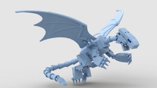 Yugioh Lego - a lego blue eyes white dragon model