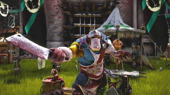 Blood Bowl 3 league commissioner letter - Orc apothecary, screenshot from Cyanide Studio's Blood Bowl 3