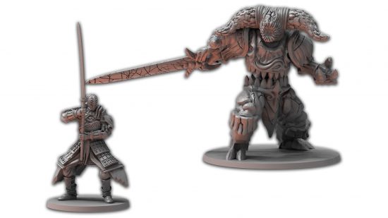 Dark Souls miniatures Forge demon and sir alonne