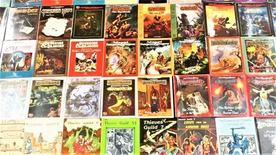 DnD classic adventure modules (photo from Donald H)