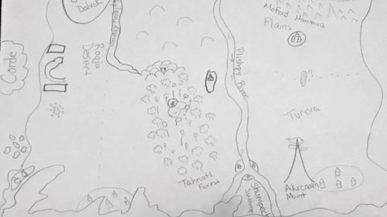 DnD map drawn by children