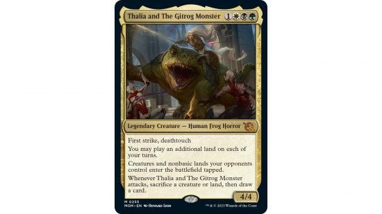 Magic the gathering - the MTG card Talia and the Gitrog Monster