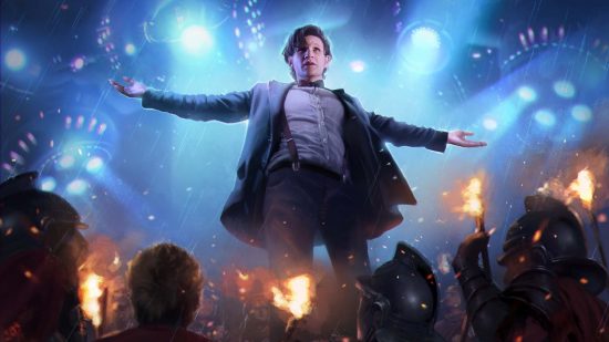 MTG doctor who release date The eleventh doctor shouting at an alien fleet