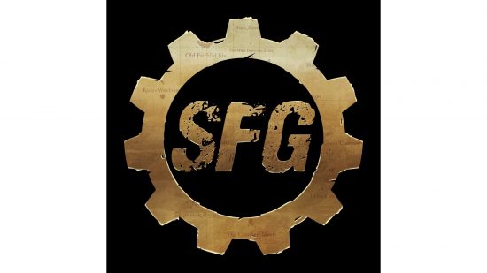 Sea of Thieves board game - publisher Steamforged Games' logo across a Sea of thieves map