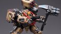 Warhammer 40k action figures get company from Infinity - a JoyToy action figure of a Ratnik heavy infantry armoured warsuit, with shoulder rocket pods, holding a giant hammer and a magnum