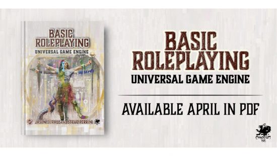 Call of Cthulhu system ORC - Chaosium ad for Basic Roleplaying re-release