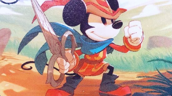 Disney Lorcana Mickey Mouse in Brave little tailor costume