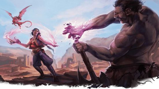 DnD Eldritch Invocations 5e guide - Wizards of the Coast artwork showing a Genie pact Warlock casting magic