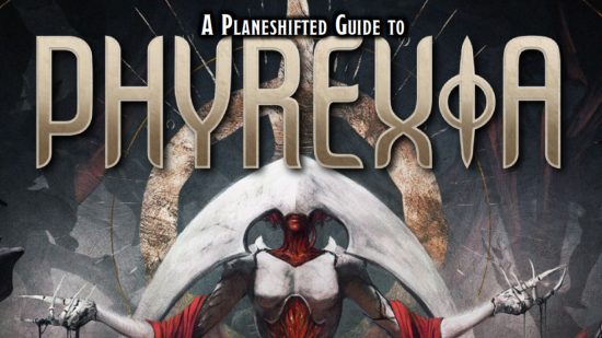 Front cover of 'A Planeshifted Guide to Phyrexia', a DnD MTG Phyrexia homebrew, using art by Wizards of the Coast