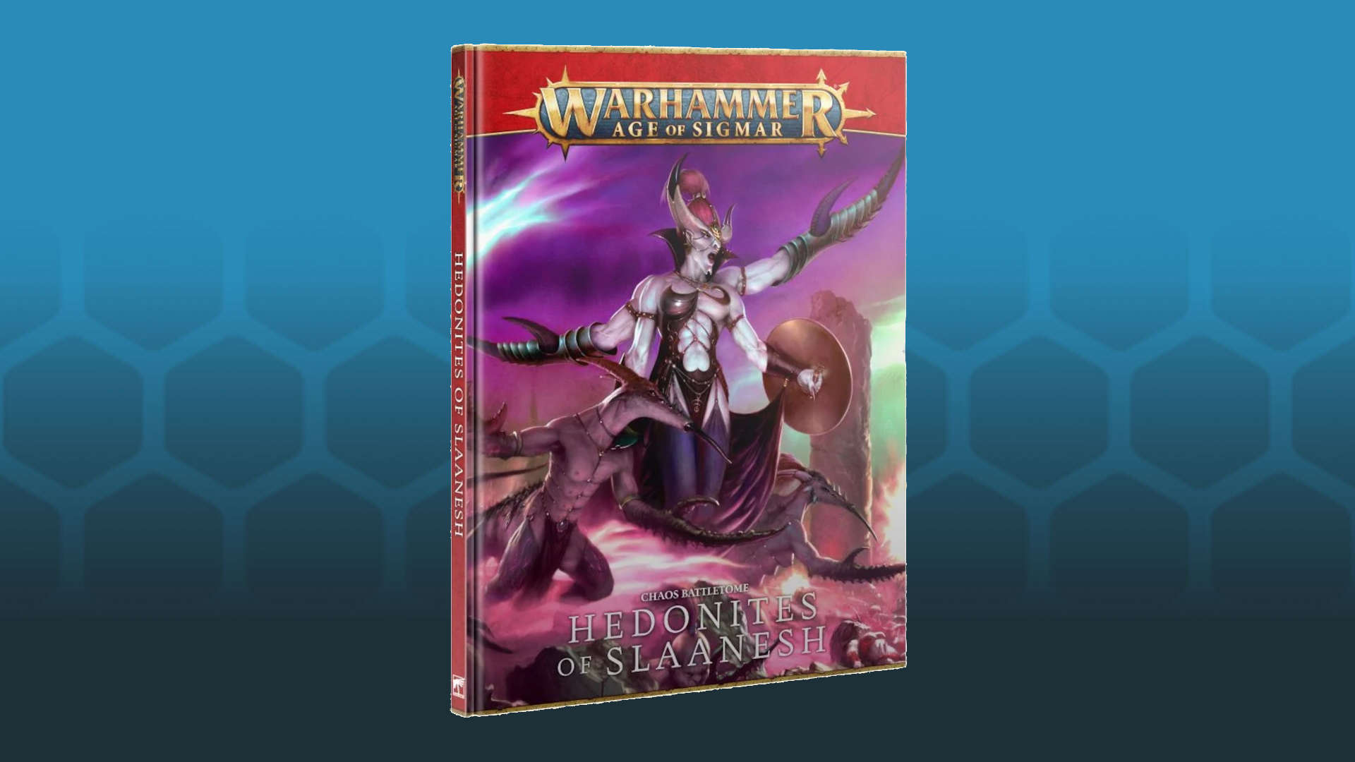 New Warhammer Slaanesh book is afraid of sex - Hedonites of Slaanesh battletome cover, showing a greater daemon of slaanesh