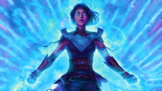 MTG counter spell - Wizards of the Coast art of a woman using magic from the card Counterspell