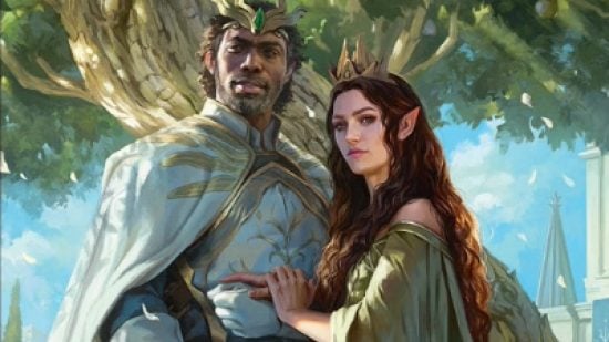 MTG Lord of the Rings artwork from Aragorn and Arwen wed