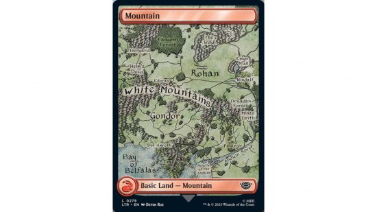 MTG Lord of the Rings - mountain card