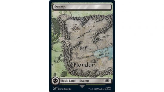 MTG Lord of the Rings - swamp card