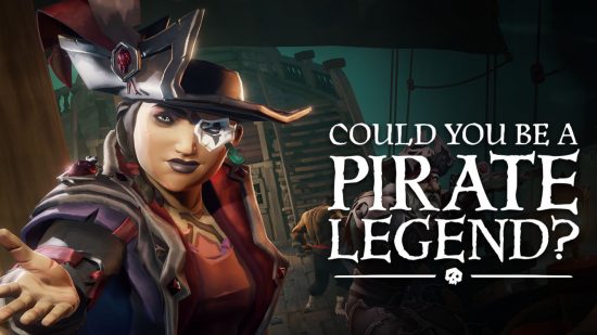 Sea of Thieves Voyage of Legends pirate reaching out towards the viewer 