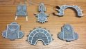 Total War Warhammer 3 Dread Saurian - Aztec-inspired ornaments made from plastic and grey sculpting putty