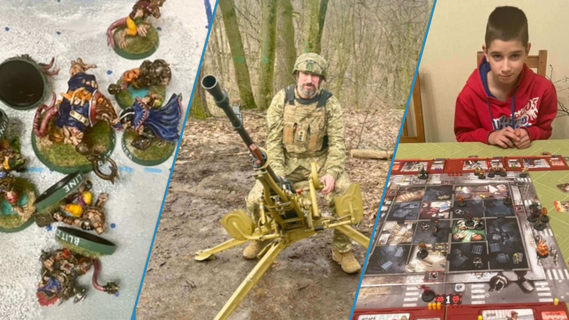 Warhammer board game connects father and son separated by war