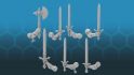 Warhammer: The Old World mini previews: 3d sculpts of Bretonnian weapons by Games Workshop