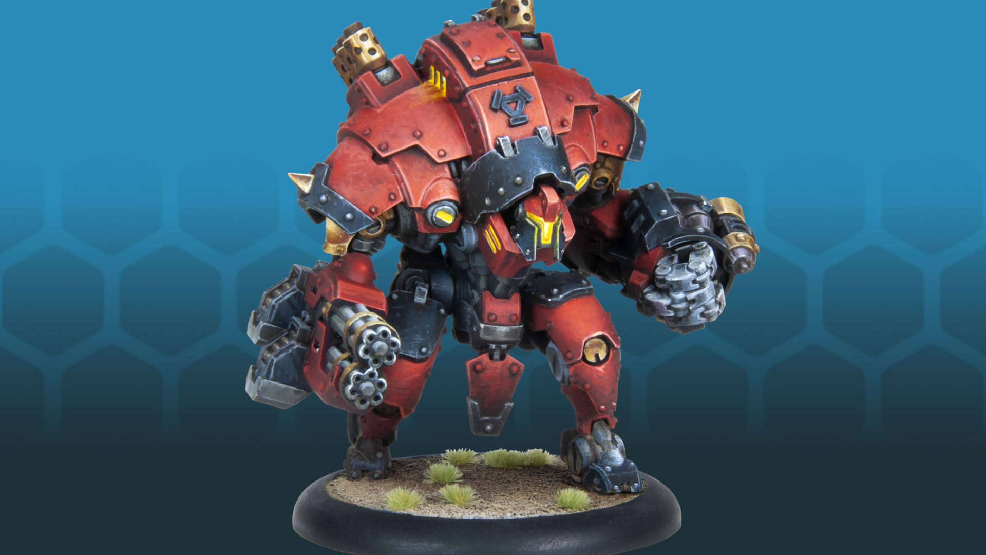 Warmachine MK4 app has all the rules you need - Khadoran warjack, a big red steam powered robot