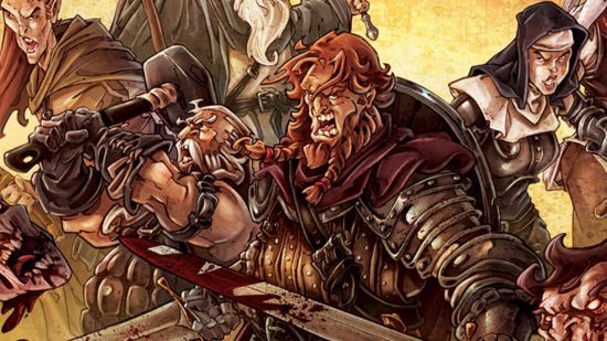 Zombicide Black Plague cover showing medieval warriors