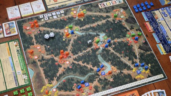 Root, one of the best board games, set up for play