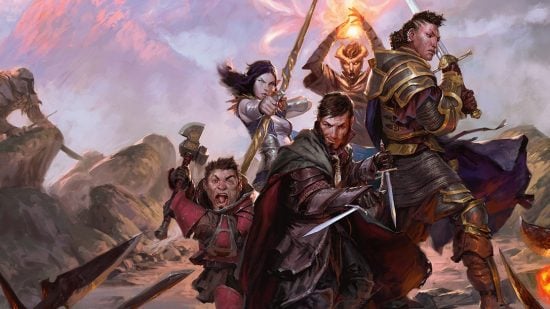 DnD half elf: a DnD party of different 5e races and classes