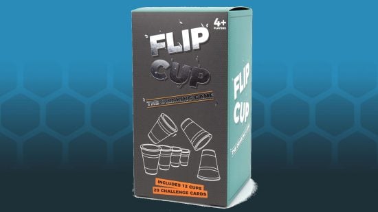 Packaging for Flip Cup, one of the best drinking games,