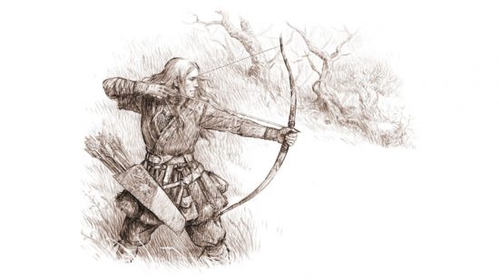 Lord of the Rings 5e designer interview - Free League art of an archer from The Lord of the Rings Roleplaying
