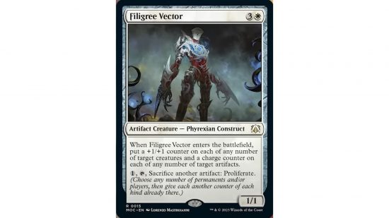 MTG march of the machine commander card Filigree Vector
