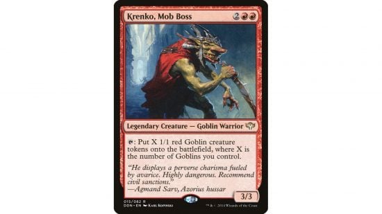 MTG goblins - the MTG card Krenko, Mob Boss