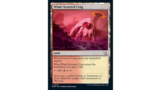 MTG March of the Machine card Wind Scarred Crag
