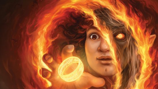 MTG Q1 revenue increase - Wizards of the Coast art of Frodo reaching fro The One Ring
