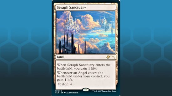 MTG Secret Lair Spring Superdrop error - Wizards of the Coast's MTG card, Seraph Sanctuary, with incorrect art