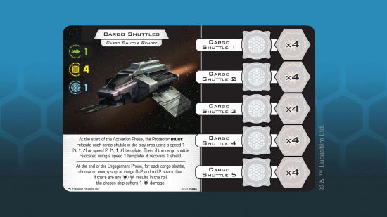 Star Wars X-Wing Children of Mandalore organised play kit shuttle card by Atomic Mass Games