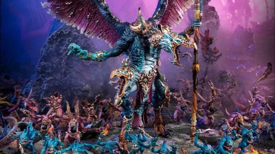 Warhammer 40k 9th edition may be balanced - Chaos Daemon Kairos Fateweaver, a double-headed bird monster, by Games Workshop
