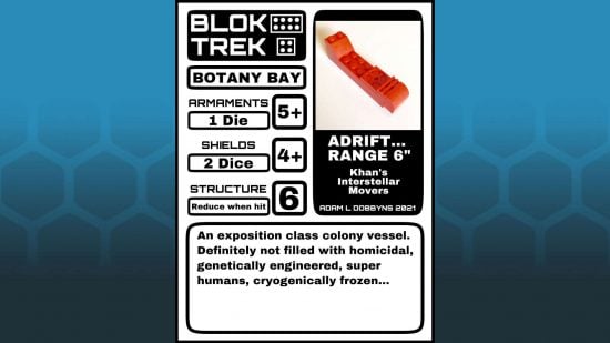 Free Warhammer 40k alternative Bloktrek by Adam Dobbyn, rules for the Botany Bay