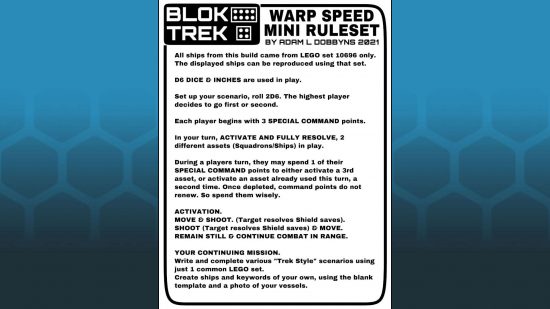 Free Warhammer 40k alternative Bloktrek by Adam Dobbyn, rules