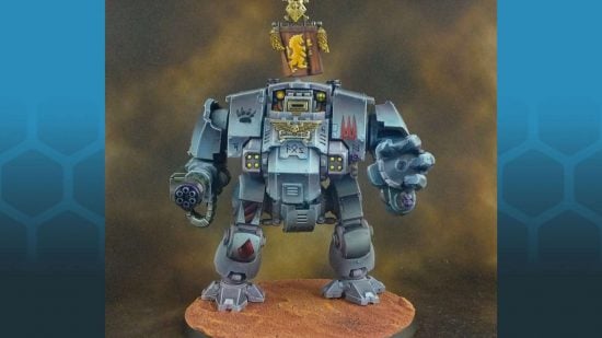 Warhammer 40k Space Marines - a Space Wolves Redemptor Dreadnought, painted by Nerodine