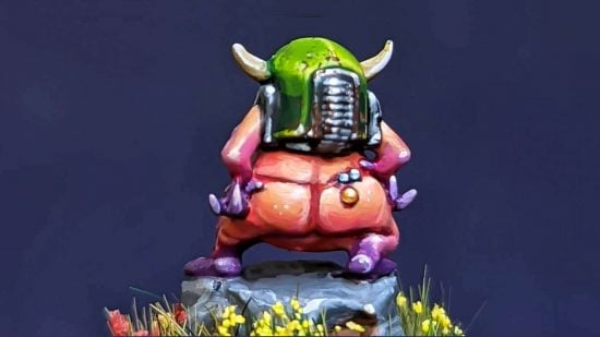 Former Warhammer TV presenter Louise Sugden is creating goblins - rear of sassy goblin, as painted by Louise Sugden
