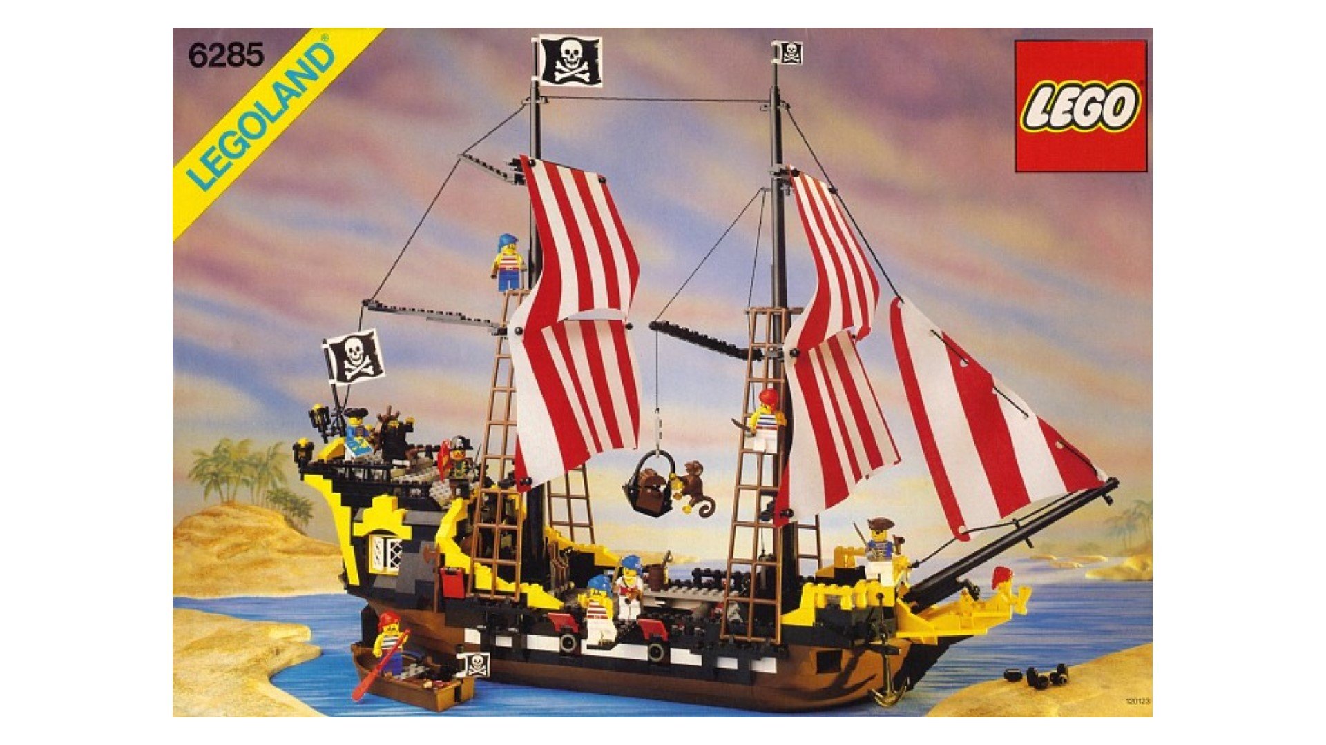 Best Lego sets - a lego pirate ship with striped sails