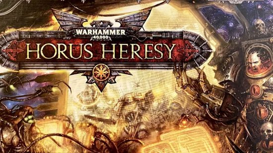 Best Warhammer board games guide - Games Workshop sales image showing the front box art for Warhammer 40k Horus Heresy The Board Game