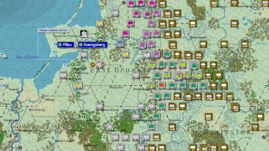 Best WW2 games guide - Matrix Games screenshot from Gary Grigsby's War in the East 2 showing the in game map of Germany