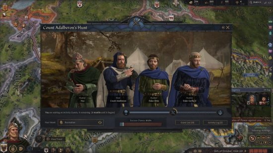 Crusader Kings 3 Tours and Tournaments: a hunt.