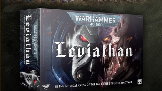 How to get your friends into Warhammer 40k 10th edition - Games Workshop image showing the front box art for the Leviathan box, featuring a face that's half Space Marine, half Tyranid