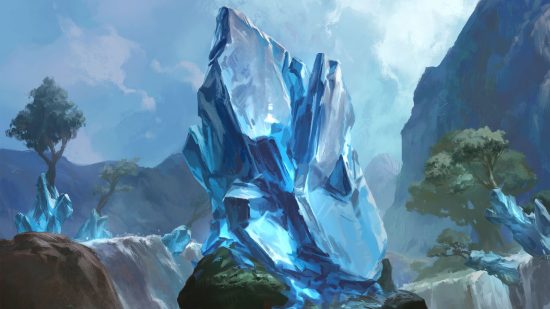 MTG: artwork showing a large blue crystal