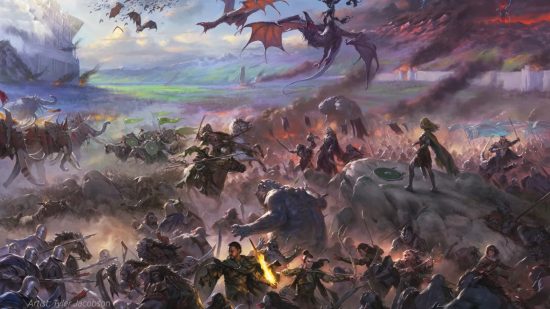 MTG Lord of the Rings battle scene