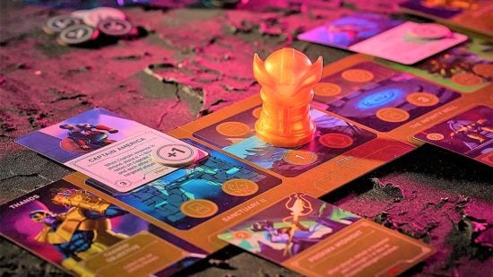 Marvel Villainous Expansion - the board game Marvel Villainous, with Thanos in his domain