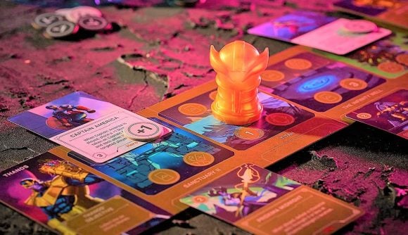 Marvel Villainous Expansion - the board game Marvel Villainous, with Thanos in his domain