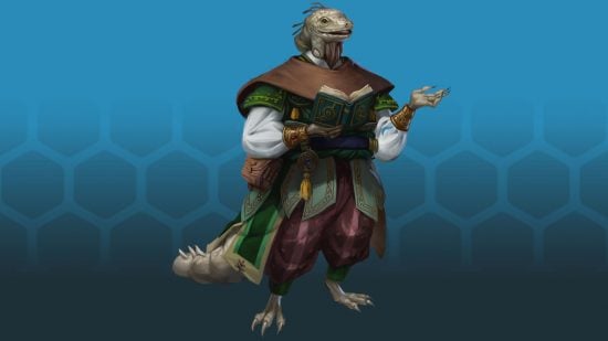 Pathfinder Howl of the Wild preview - Paizo art of Baranthet, the lizardfolk naturalist